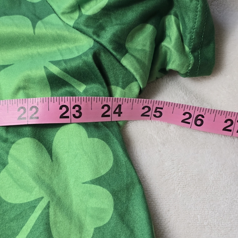 Green St. Patrick's Day Shamrock Women's Blouse - Picture 4 of 5